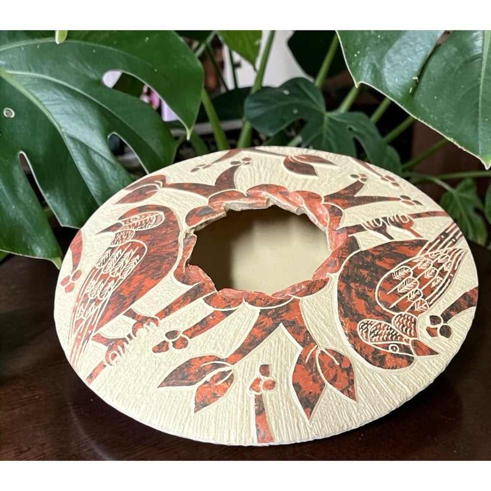 Mata Ortiz‎ Pottery Chris Quintana Bird Birds Flowers Seed Pot Folk Art Mexico